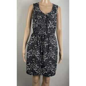 BeBop Womens Sleeveless Black White Floral Print Casual Mini Dress Junior Size M